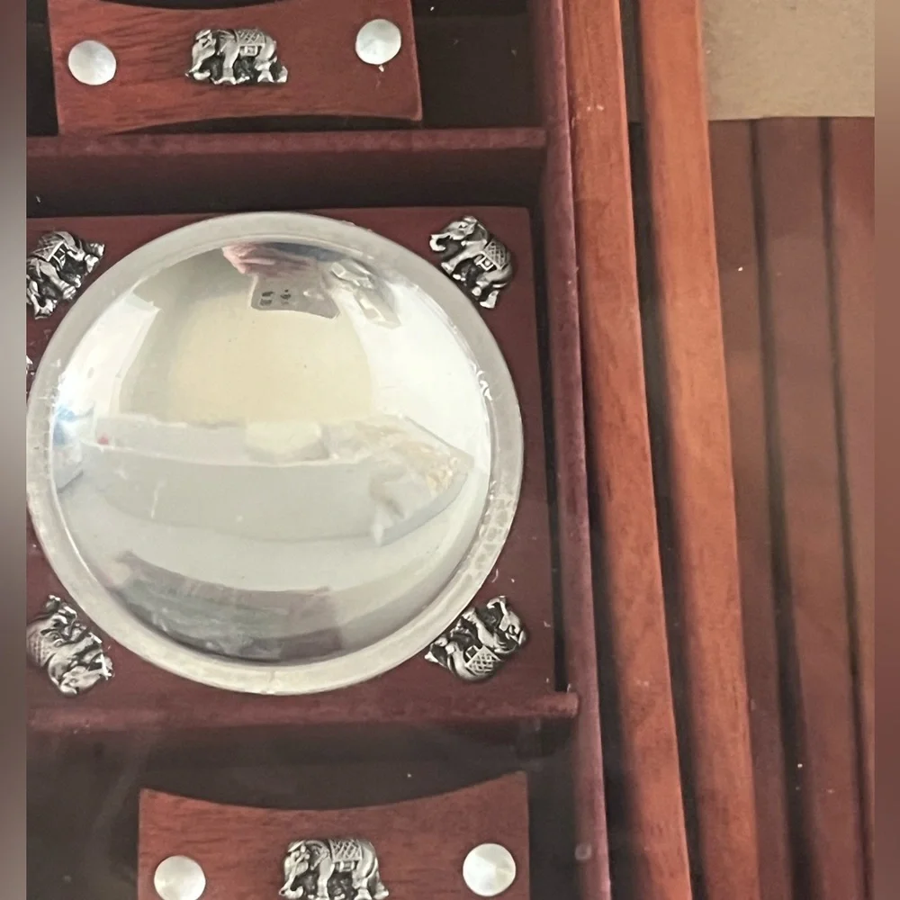 Thai Wooden Chopsticks Set with Elephant Design – 8 Unused - Picture 3 of 5